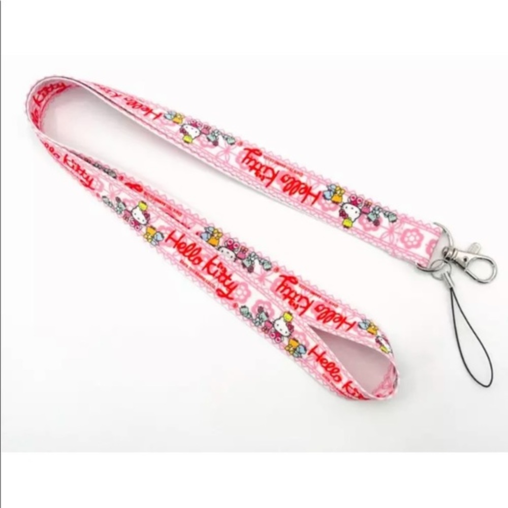 Sanrio Hello Kitty Kawaii Pink Lanyard ID Holder